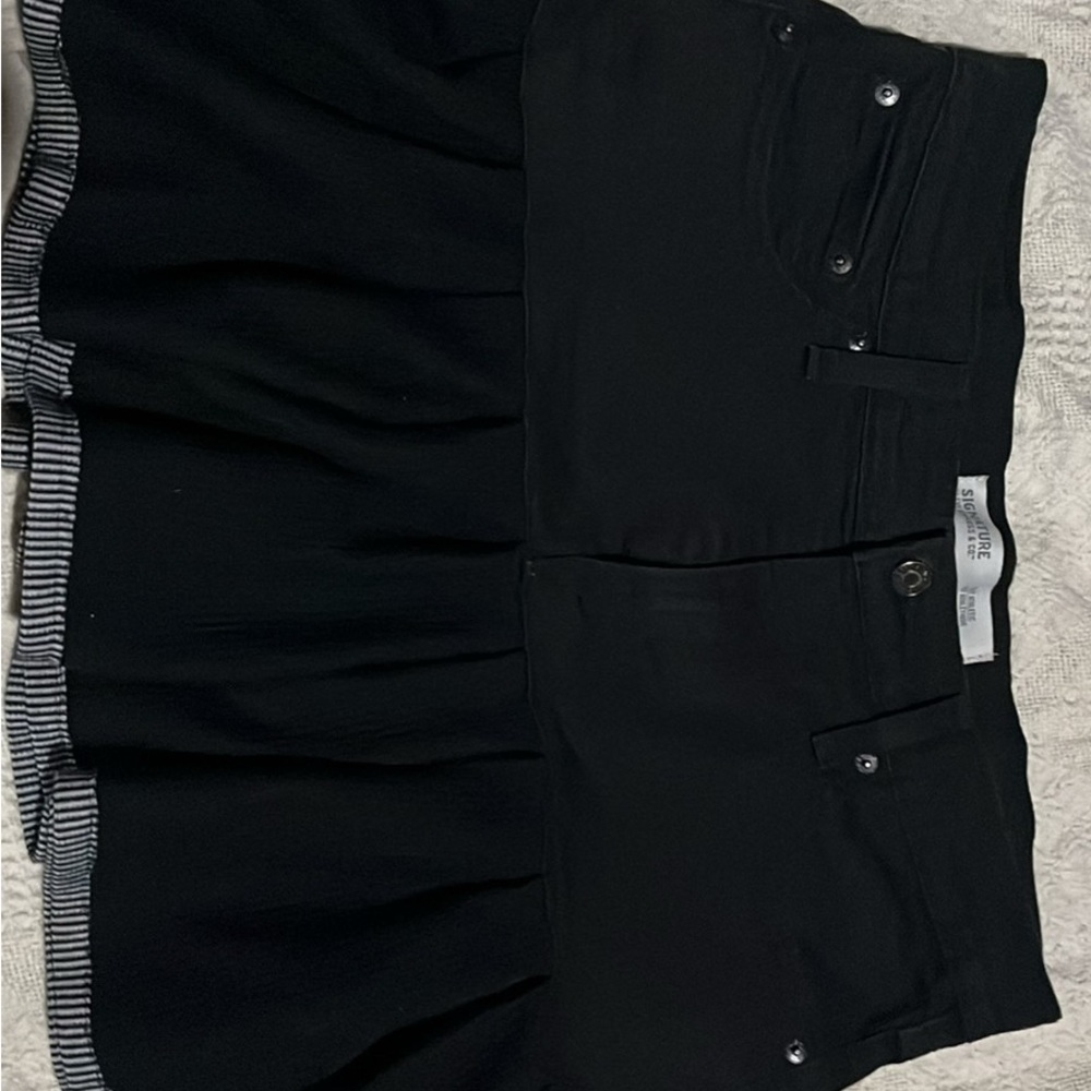 Signature Black Skirt with Gold Zipper